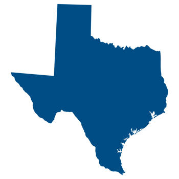 Texas state map. Map of the U.S. state of Texas. png