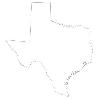 Texas state map. Map of the U.S. state of Texas. png