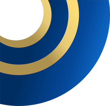Blue gold rounded corner. Corner design element png