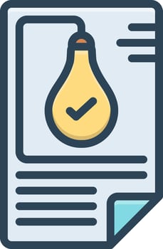 color icon for facts vector