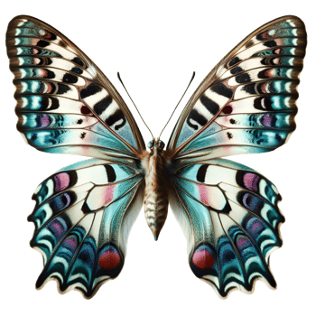 AI generated A stunning butterfly offered in PNG format with a transparent setting.