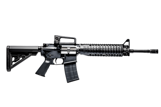 AI generated M16 Rifle on Transparent Background. AI png