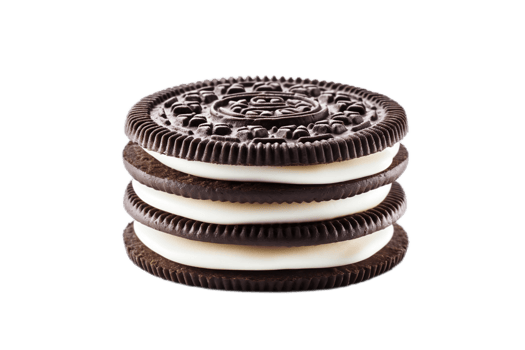 AI generated Oreo Cookie Isolated on a Transparent Background. AI png