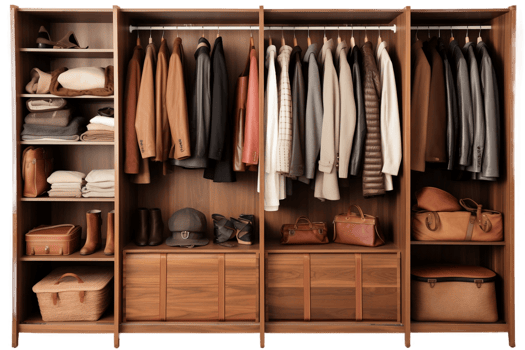 AI generated Wardrobe on Transparent Background. AI png