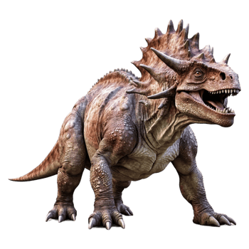 AI generated dinosaur albertaceratops isolated on transparent background png
