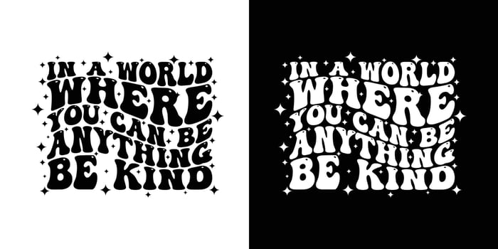 Stylish Wavy Groovy trendy minimalist typography t shirt design. Motivational famous quotes typography t shirt design. printing, typography, and calligraphy vector