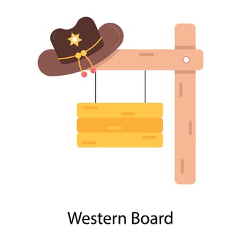 Trendy Western Board vector