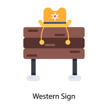 Trendy Western Sign vector