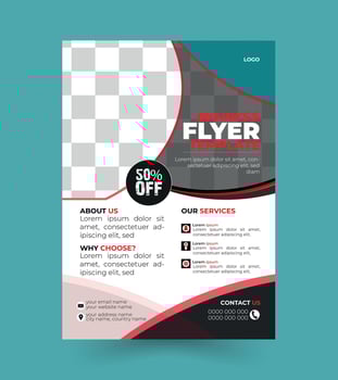 Corporate flyer design template vector