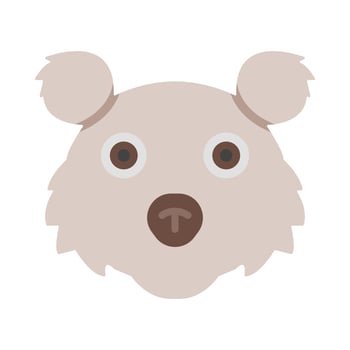 Polar Bear Vector Flat Icon For Personal And Commercial Use.