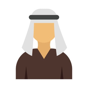 Islamic Man Vector Flat Icon For Personal And Commercial Use.