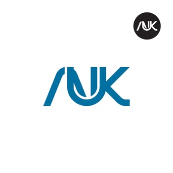 Letter AUK Monogram Logo Design vector