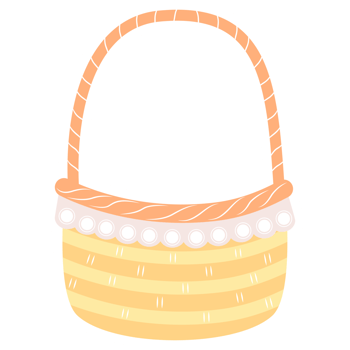 Easter basket sticker png