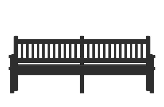 Bench icon isolated on white background. Park icon bench. Vector illustration in flat style