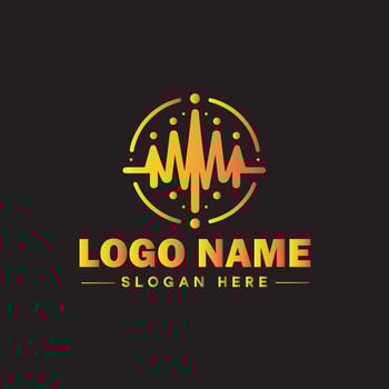 Technology logo and icon symbol clean flat modern minimalist business and digital internet marketing agency cyber security software crypto tech web logo design editable vector