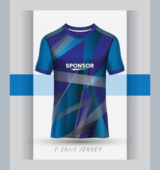 Fabric textile design for Sport t-shirt, Soccer jersey mockup for football club. uniform front view. vector