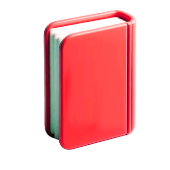 Book icon 3d render, accessories for learning. Signs of education, nobility, development. Cute plasticine style png