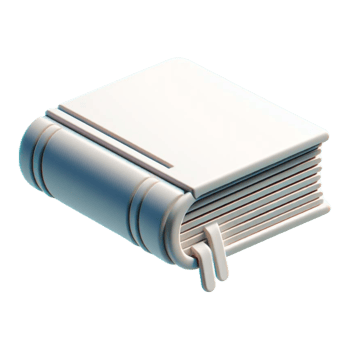 Book icon 3d render, accessories for learning. Signs of education, nobility, development. Cute plasticine style png