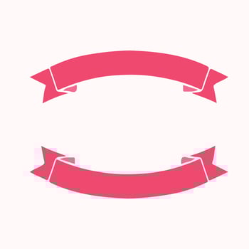 Ribbons design elements in white background vector