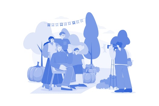 Thanksgiving Day Illustration concept on white background vector