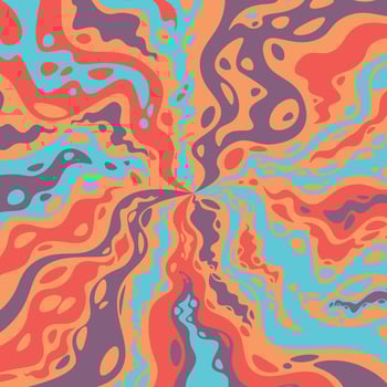 Abstract psychedelic groovy background. vector