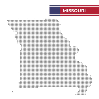 Dotted map of Missouri state vector