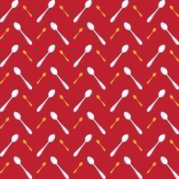 Spoon colorful pattern beautiful background vector illustration