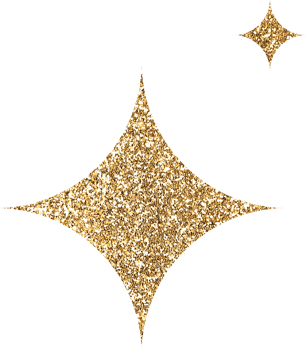 Gold Glitter Stars png