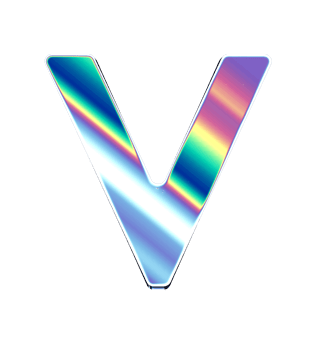 Holographic shiny alphabet png