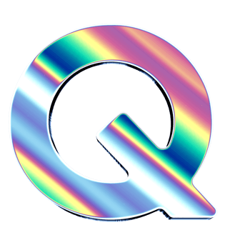 Holographic shiny alphabet png