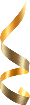 Gold Festive Glitter Ribbon png