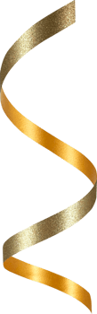 Gold Festive Glitter Ribbon png