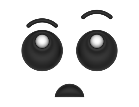 3d Surprised Cartoon Eyes on a transparent background png