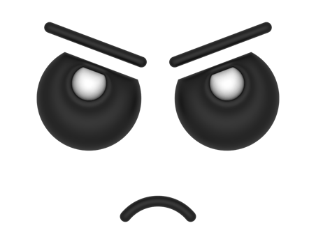3d Angry Cartoon Eyes on a transparent background png