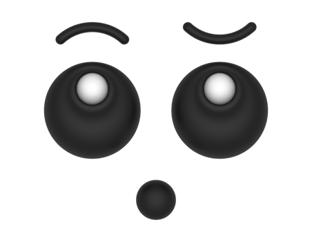 3d Cartoon Eyes Surprised on a transparent background png
