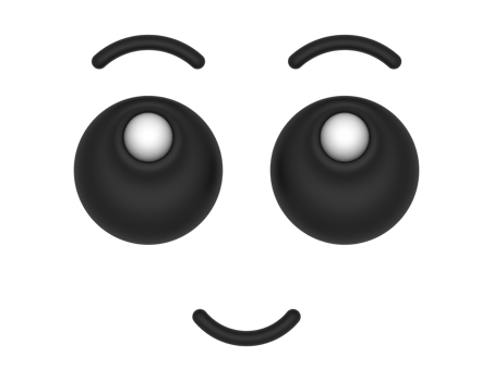 3d Cartoon Eyes Smile 2 on a transparent background png