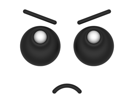 3d Cartoon Eyes Angry on a transparent background png