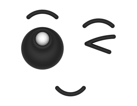 3d Cartoon Eyes Wink on a transparent background png