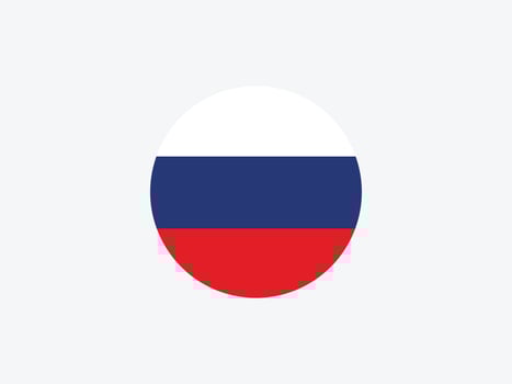 Russia Round Flag Vector Flat Icon