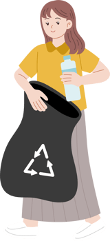 people clean up plastic bottles png