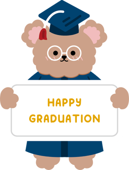 graduation bear cartoon character cute png