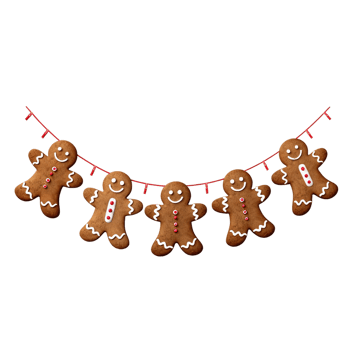 AI generated Gingerbread man Pepparkaka Greeting card Christmas png