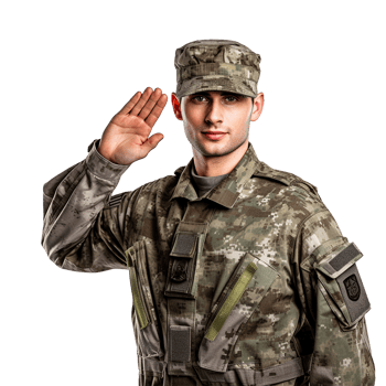 AI generated Military personnel png isolated on transparent background