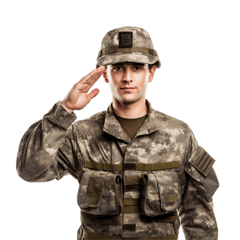 AI generated Military personnel png isolated on transparent background