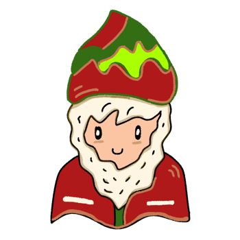 Merry Christmas With Cute Gnomes Santa Claus Design. Cute Cartoon Illustration png
