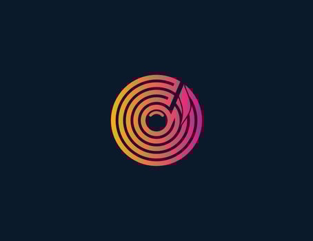initial Letter O Music Logo Concept symbol sign icon Element Design. Musical Notes Logotype. Vector illustration template