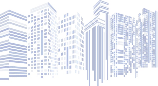 Light gray cityscape background, Monochrome urban landscape. Modern architectural. vector