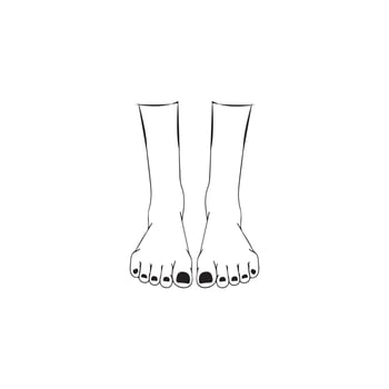Foot line icon. Human Footprint step Icon. Element of treatment icon for mobile concept and web apps. Thin line foot line icon can be used for web and mobile. vector