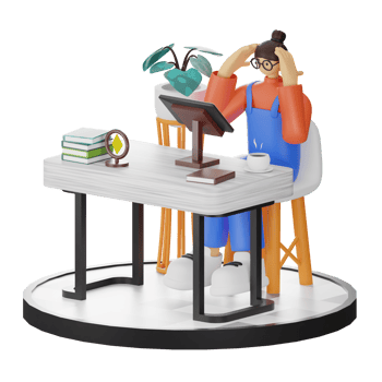 A Teenage Girl Engaged in 3D Digital Drawing at the Computer Desk png