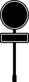 road sign icon in flat isolated on Mockup template for a text. Highway traffic blank plate Road sign in realistic style danger blank warning empty signs. vector for apps web